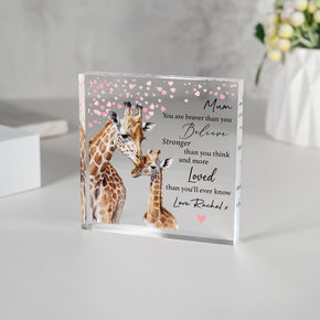 Personalised Mother's Day Gift, Mum Poem Plaque, Gift for Mum, Daughter to Mother Gift, Mummy Gifts, Giraffe Baby Themed, Mum Gifts