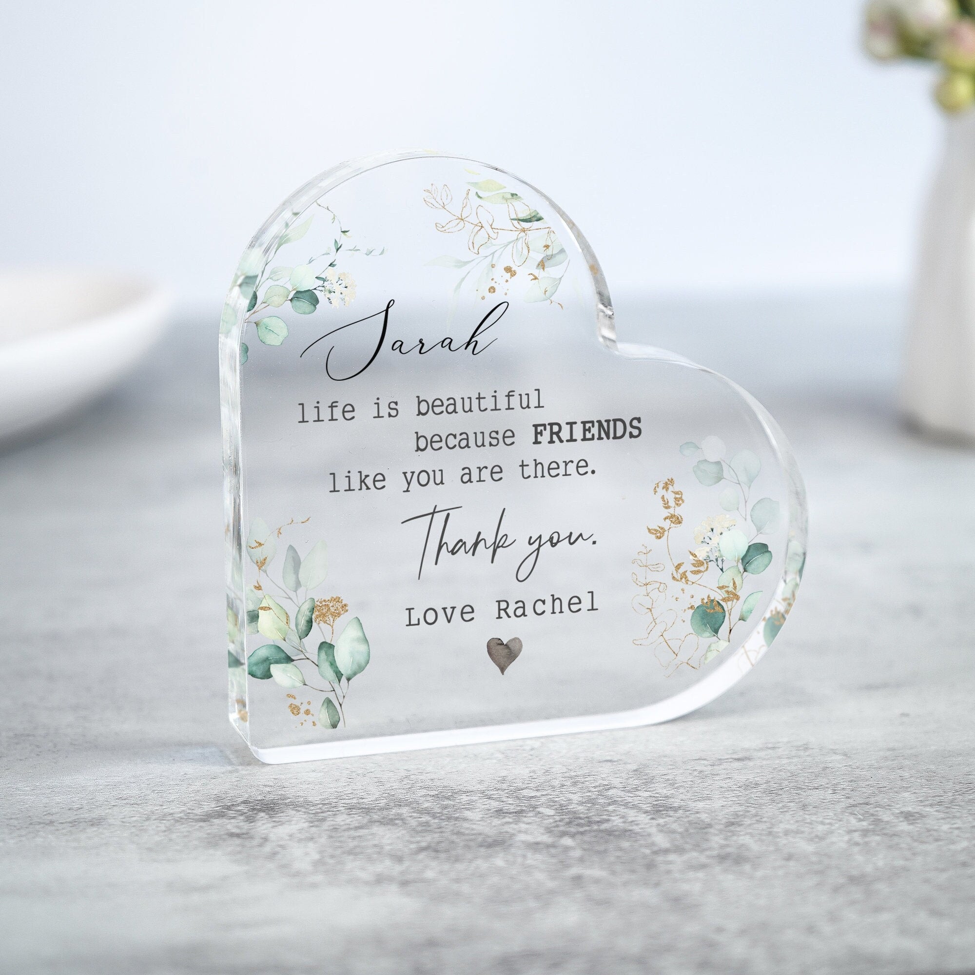 Personalised Best Friend Friendship Keepsake Gift – From Willow