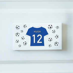 Personalised Football Shirt Door Sign, Kids Door Sign, Nursery Door Plaque, Kids Sign, Football Signs, Football Door Sign, Kids Baby Bedroom