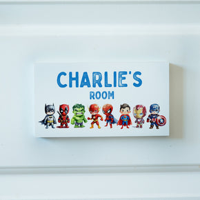 Personalised Super Hero Door Sign, Kids Door Sign, Baby Door Sign, Baby Nursery Door Plaque, Kids Sign, Hero Door Sign, Kids Bedroom Gifts