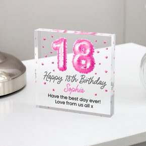 Personalised 18th Birthday Gift Plaque, Birthday Gift For Her, 16th 18th 21st 30th 50th 60th Birthday Gift, Birthday Keepsake Gift