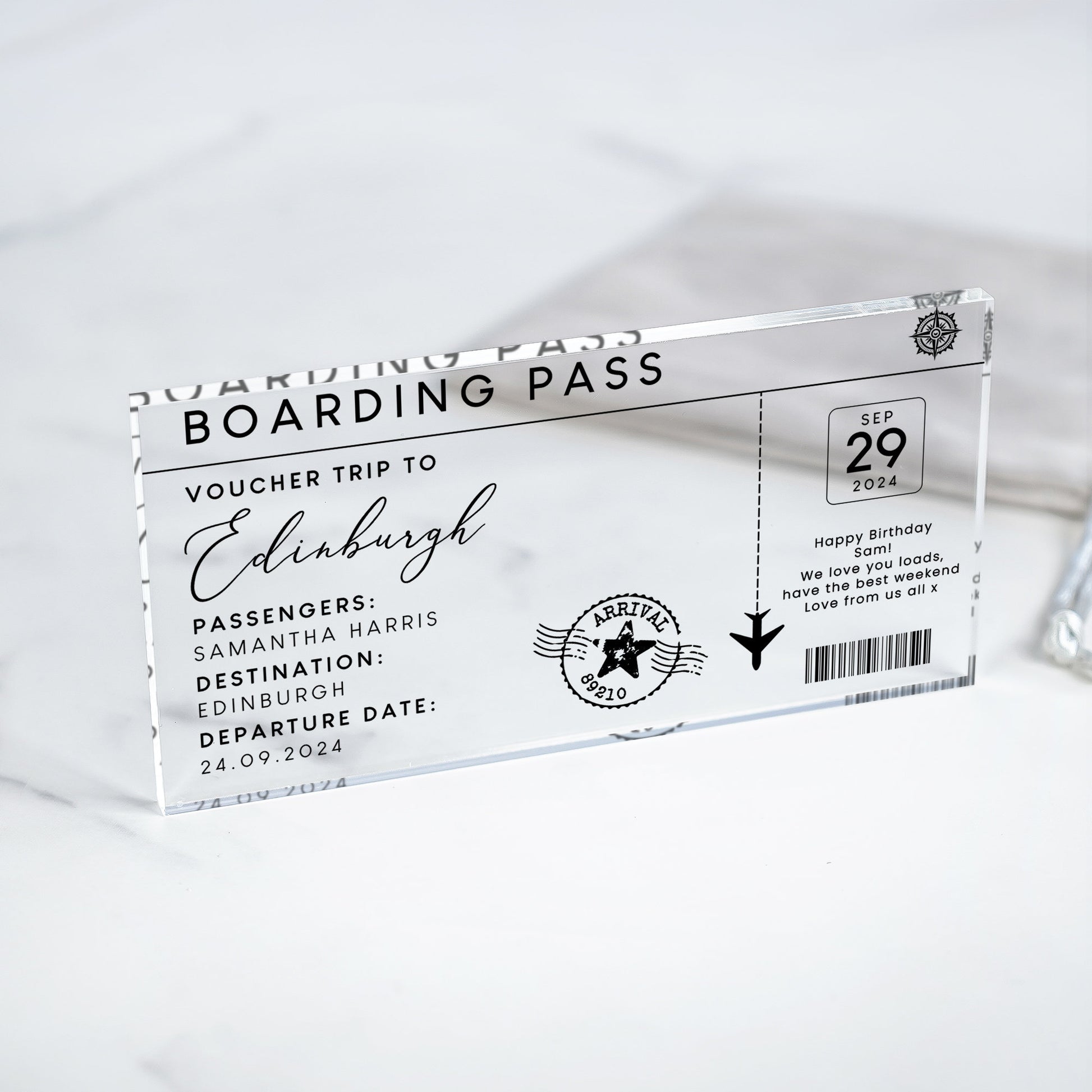 Personalised Surprise Holiday Gift, Boarding Pass Gift Box, Surprise Reveal Holiday Ticket, Special Ticket, Birthday Gift, Anniversary Gift,