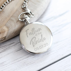 Personalised Engraved Father of the Bride Pocket Watch - Shop Personalised Engraved Gifts & Customised Cufflinks | From Willow