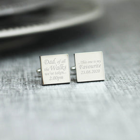 Personalised Engraved Dad Of All The Walks Wedding Role Cufflinks - From Willow | Personalised Gifts