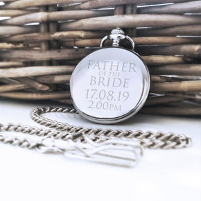 Personalised Engraved Pocket Watch Father of the Bride Best Man Gift - From Willow | Personalised Gifts