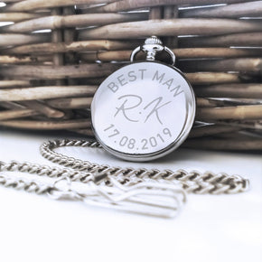 Personalised Engraved Wedding Role Pocket Watch - Shop Personalised Engraved Gifts & Customised Cufflinks | From Willow