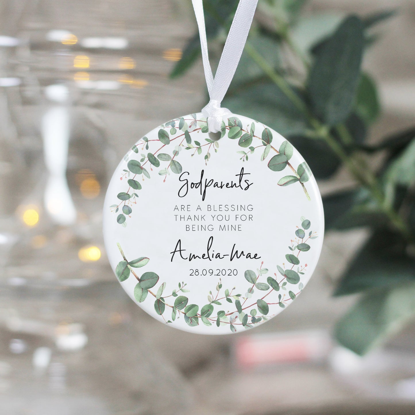 Personalised Godparents Ceramic Keepsake - From Willow | Personalised Gifts