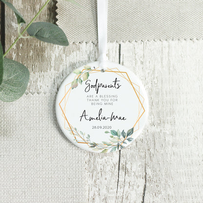 Personalised Godmother Ceramic Keepsake Ornament - From Willow | Personalised Gifts