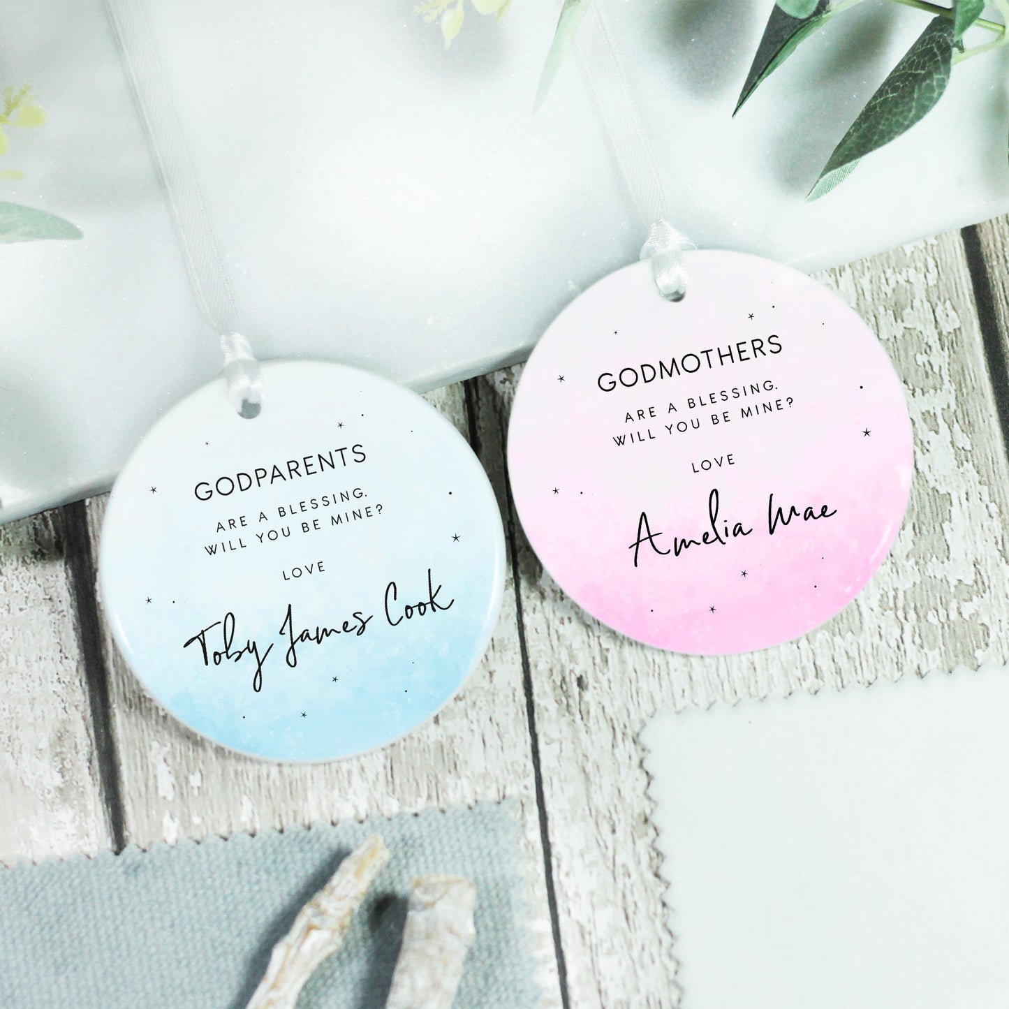 Personalised Godmother Ornament Keepsake Decoration - From Willow | Personalised Gifts
