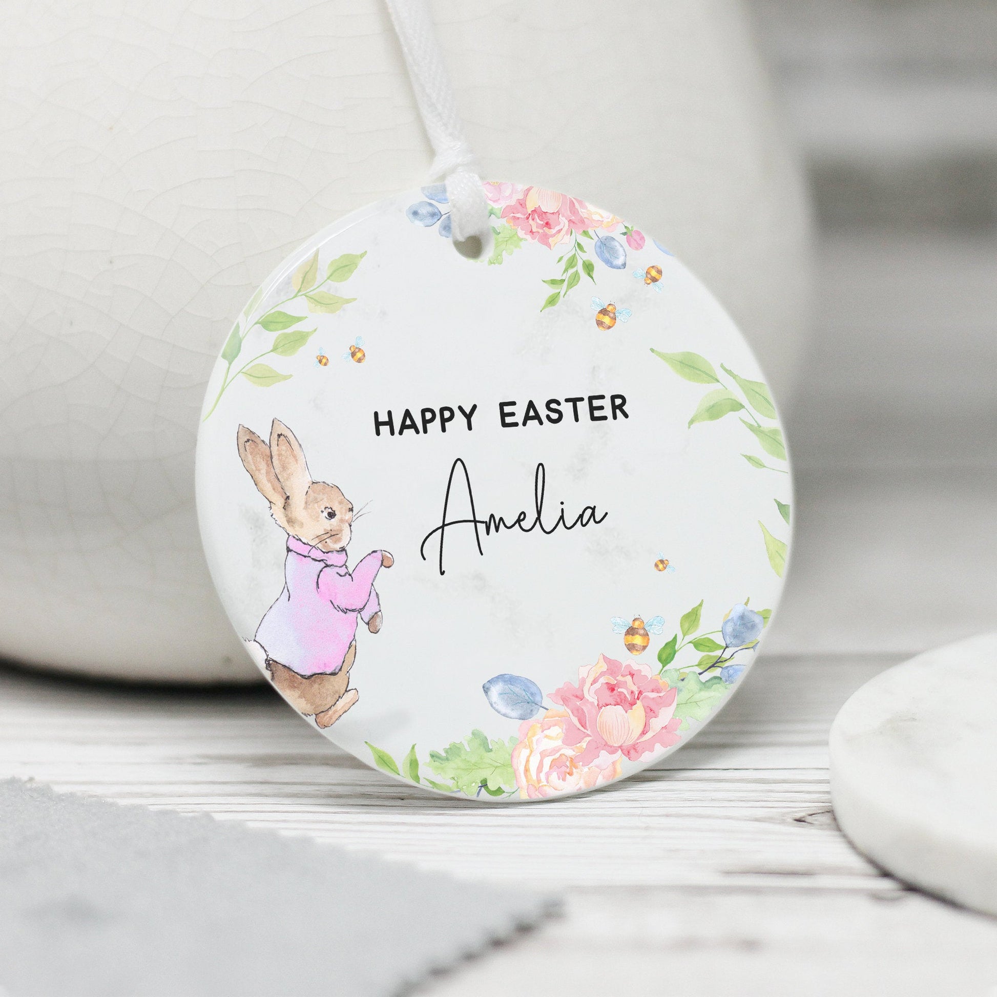 Personalised Baby's 1st Easter Decoration, Bunny Rabbit Easter Decoration Gift - From Willow | Personalised Gifts