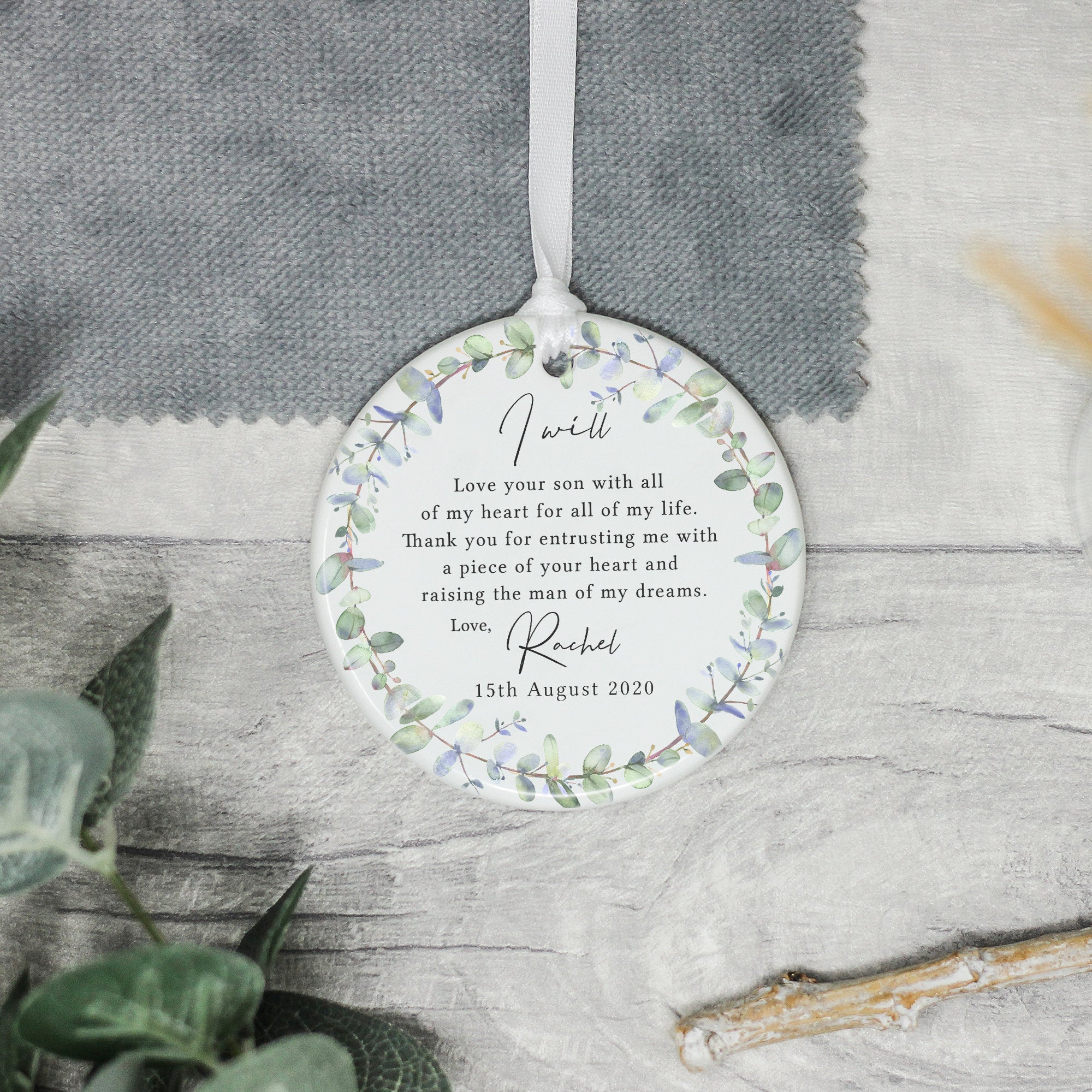 Personalised Mother of the Groom Keepsake Quote, Wedding Keepsake
