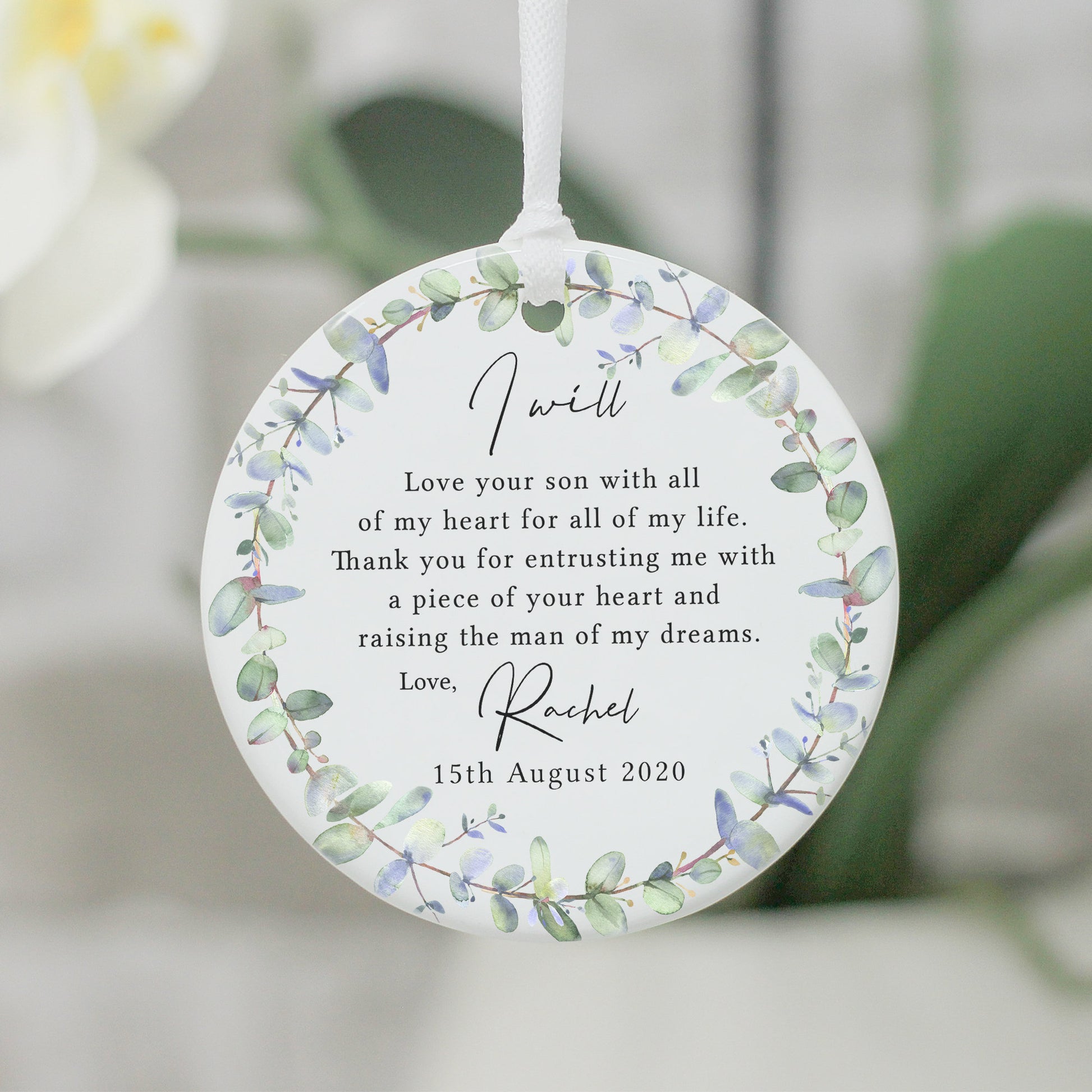 Personalised Mother of the Groom Keepsake Quote, Wedding Keepsake Ceramic - From Willow | Personalised Gifts