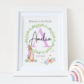 Personalised Welcome To The World Print, New Baby Gift, New Baby Print, Gift For New Baby, Baby Name Print, New Parents Gift, Baby Gift