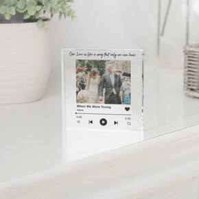 Personalised Our Song Photo Block, Song Plaque Photo Gift, Custom Song Print, Couples Photo Gift, Song Gift, Song Photo Gift, Couple Photo
