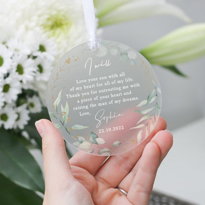 Mother of the Groom Gift, Frosted Acrylic, Bride to Groom, Gifts from Bride, Wedding Day Gifts, Gifts from Bride, Mum of Groom Gifts