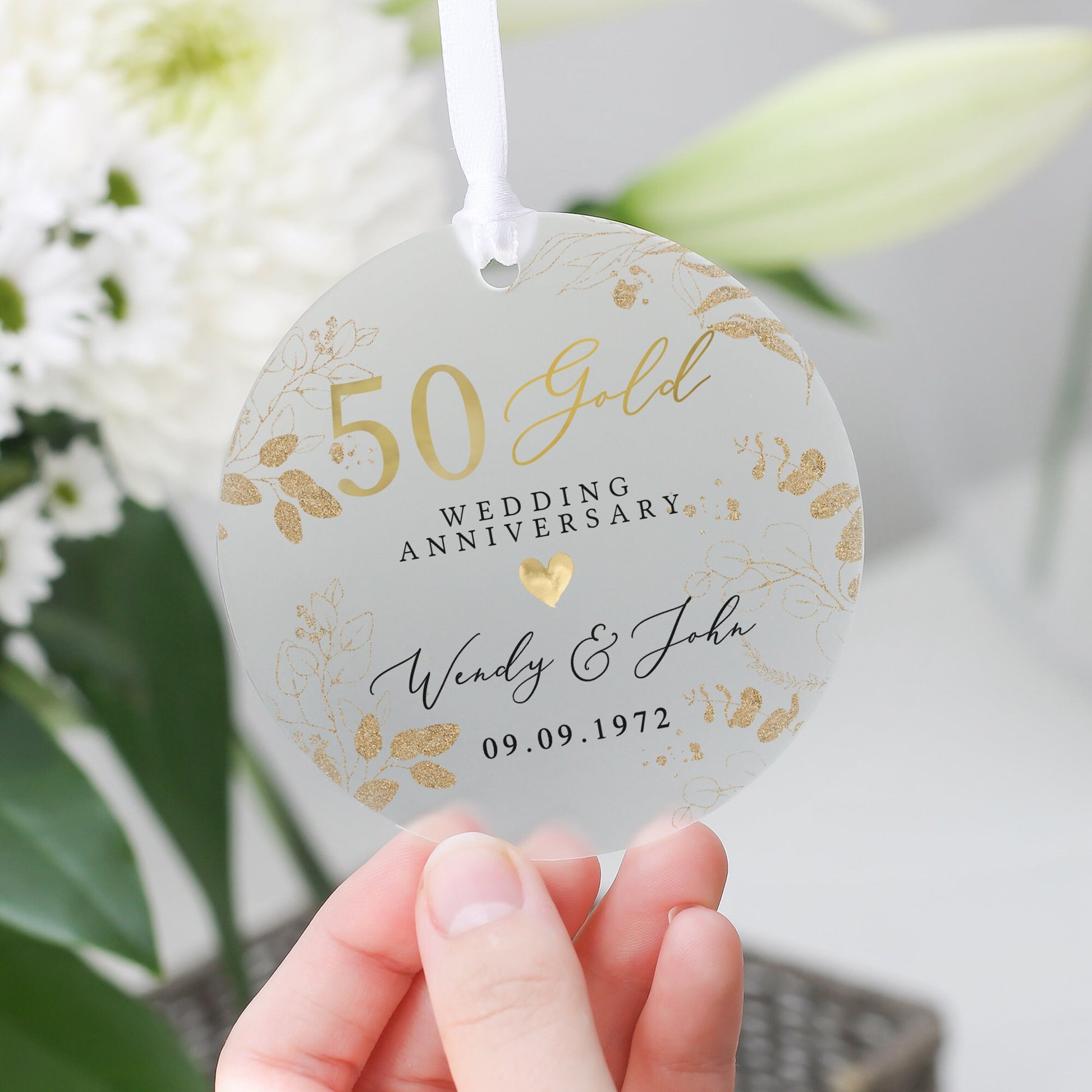 Golden 50th Anniversary Gift, Golden Anniversary Gift, Anniversary Plaque, Gifts For Husband, Anniversary Keepsake Gift, 50th Anniversary
