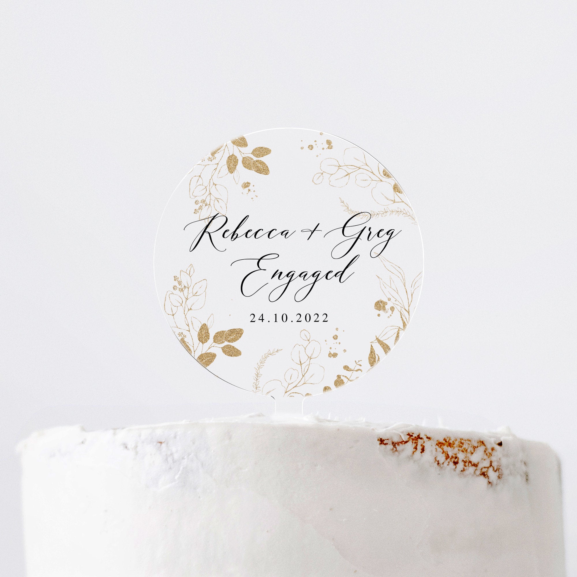 Personalized Engagement Cake Topper Engaged Cake Topper - Etsy