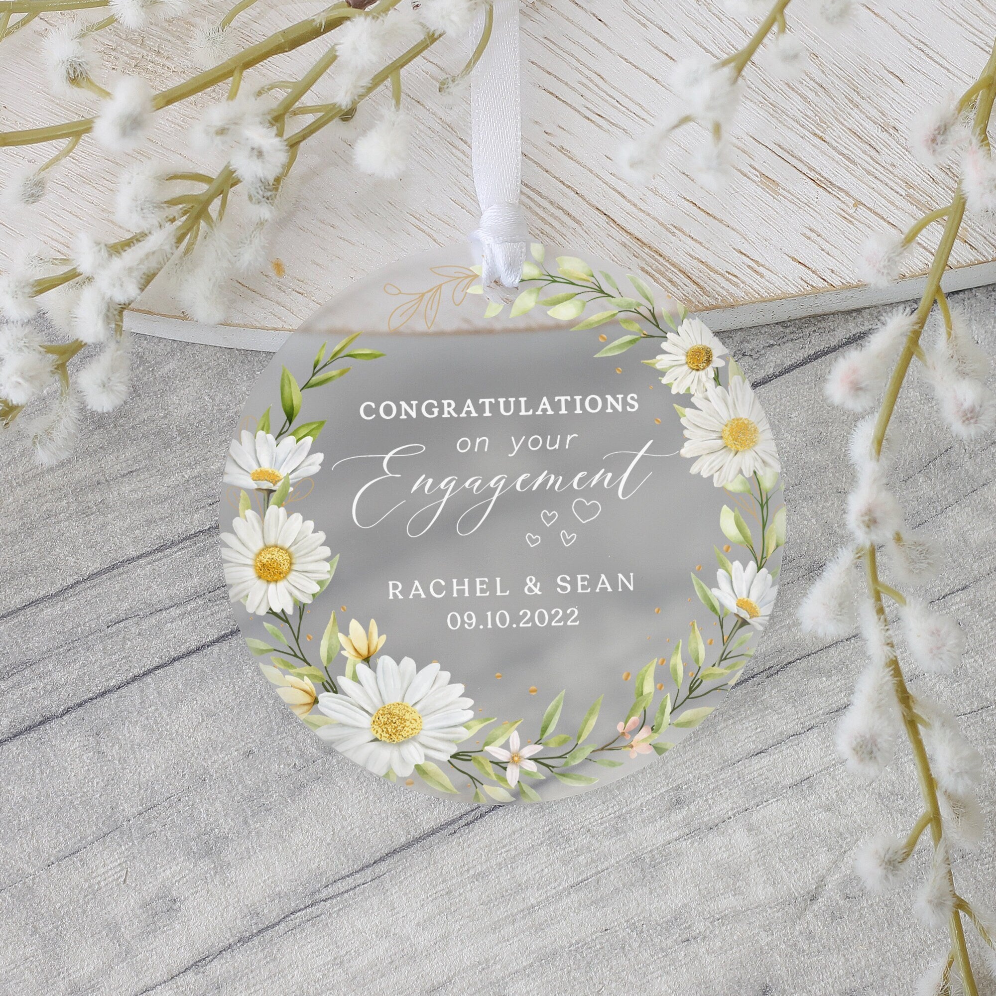 Engagement Gift, Personalised Engaged Gift, Engagement Keepsake Gift, Frosted Acrylic, Special Date Keepsake Gifts, Gift for Couples