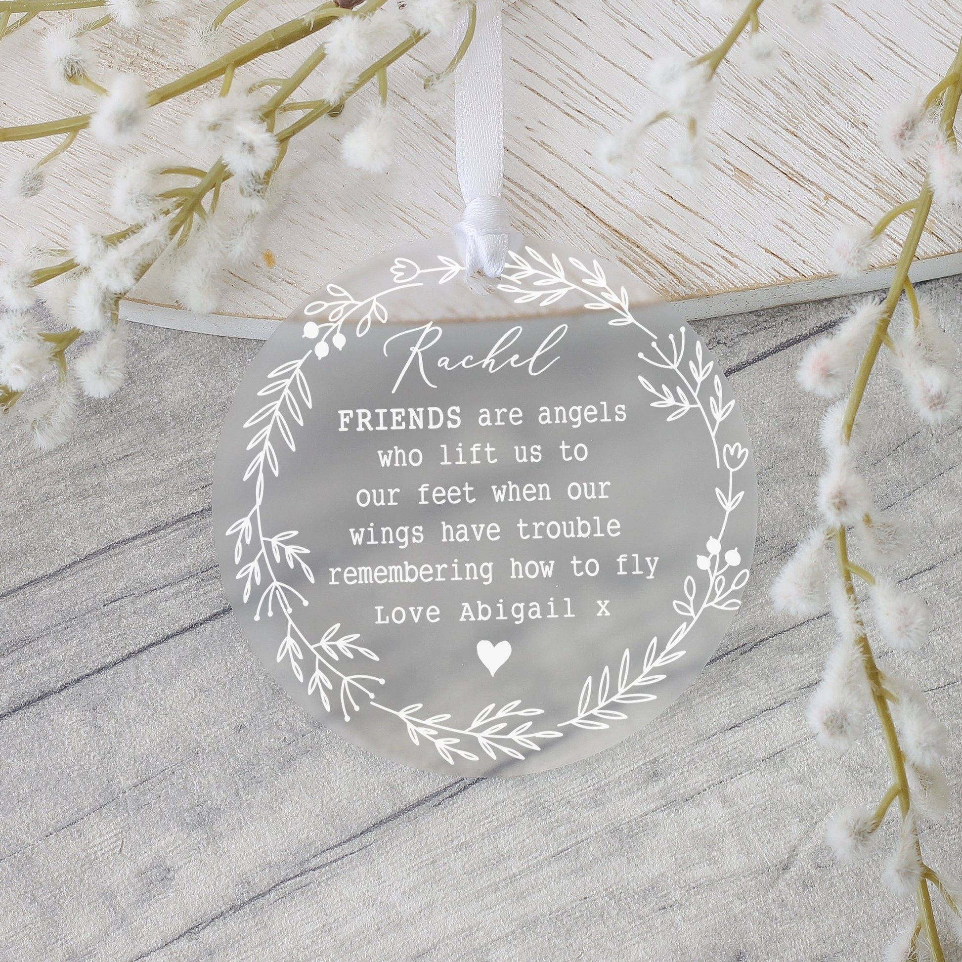 Personalised Friendship Keepsake Gift, Best Friend Thank you Gift, Special Friend Gift, Frosted Acrylic, Gift for Friends, Thank you Present