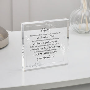 Personalised Birthday Gift for Mum, Birthday Poem Plaque, Birthday Gift for Mum, Special Birthday Mum, Gifts from Son, Gifts from Daughter