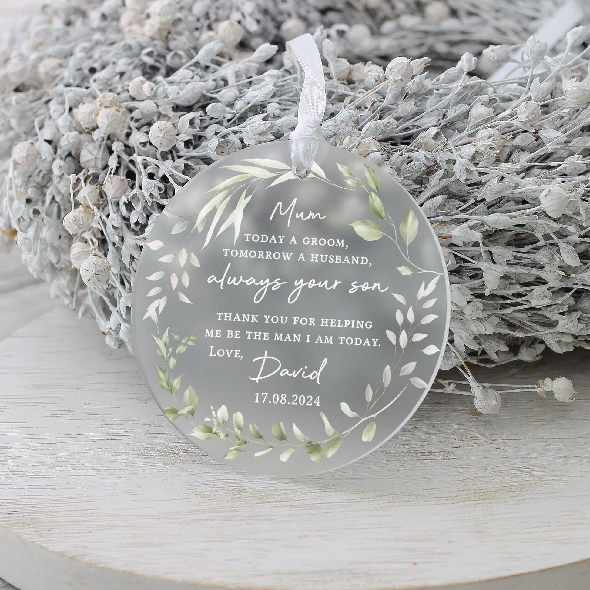 Personalised Mother of the Groom Gift, Groom to Mother, Gifts from Groom, Wedding Day Gifts, Mum of Groom Gifts, Father of Groom Gifts
