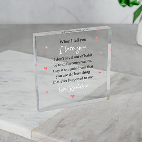 Personalised Keepsake Gift for Couples, Anniversary Gift, Engagement Gift, Valentines Gift, Gift for Boyfriend, Keepsake Plaque for Him