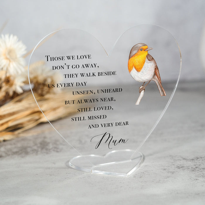 Personalised Robin In Loving Memory Plaque - From Willow