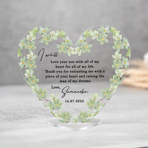 Personalised Mother of the Groom Gift, Bride to Mum Gift, Mother of Groom, Wedding Day Gifts, Gifts from Bride, Special Quote Mum Dad Gift