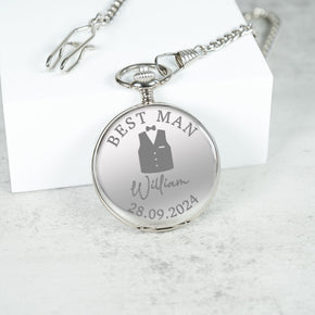 Personalised Groomsman Pocket Watch, Best Man Pocket Watch, Groomsman Gifts, Wedding Gift Ideas, Usher Gifts, Engraved Pocket Watches