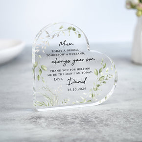 Personalised Mother of the Groom Gift, Gifts from the Groom, Parents of the Bride Thank you Gifts, Mum of Groom Gift, Wedding Day Presents