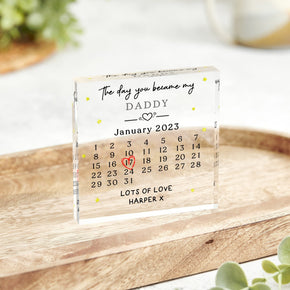 Personalised First Father's Day Gift, Calendar Gifts, Gift for Grandad, 1st Father's Day, Daddy Gifts, Day You Became Daddy, Gift from Baby