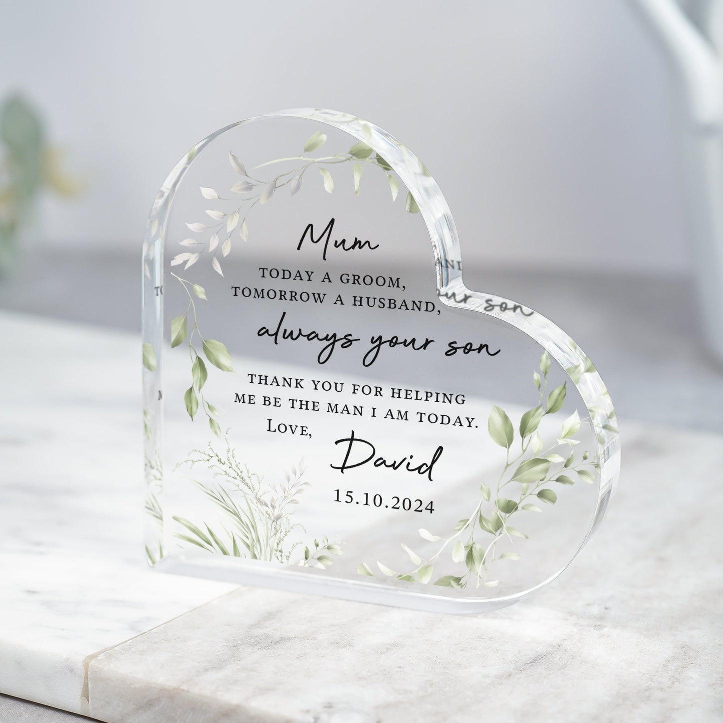 Personalised Mother of the Groom Gift, Gifts from the Groom, Parents of the Bride Thank you Gifts, Mum of Groom Gift, Wedding Day Presents