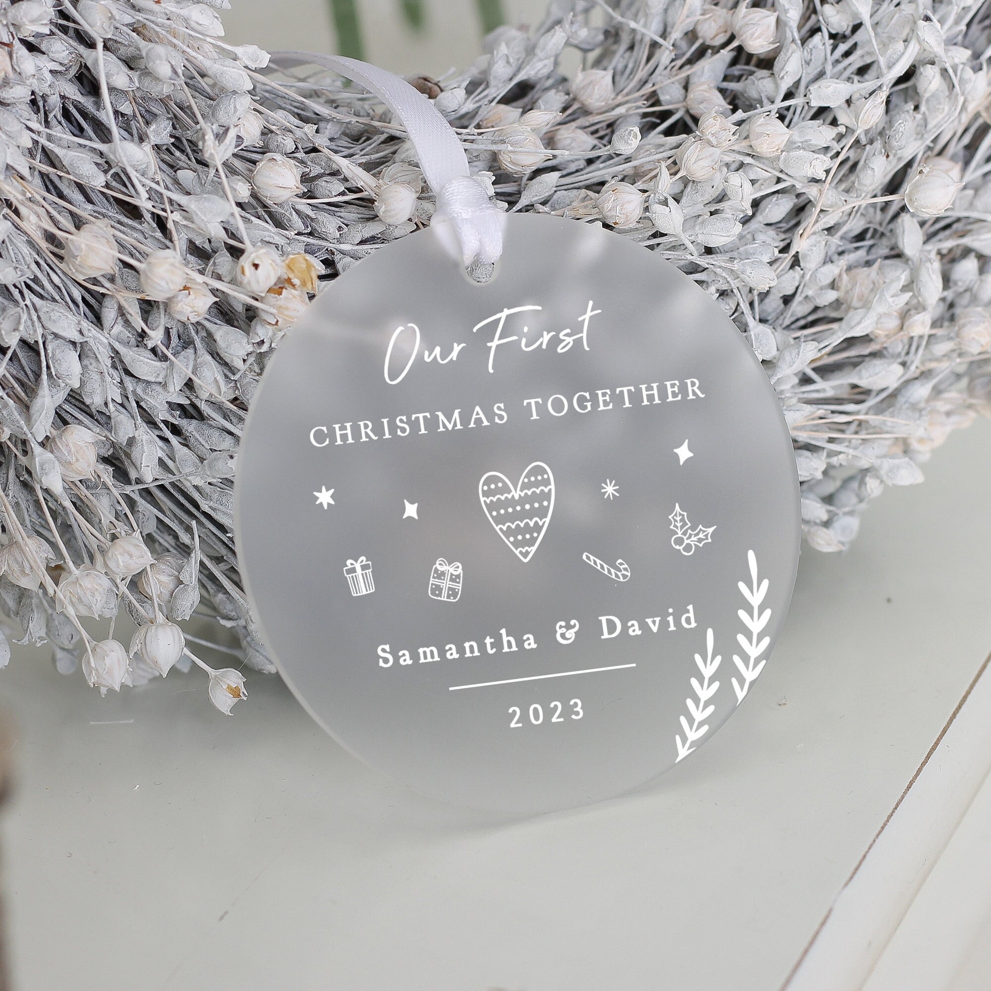 First Christmas Together Gift Frosted Acrylic Keepsake