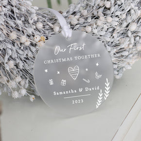 First Christmas Together Gift Frosted Acrylic Keepsake