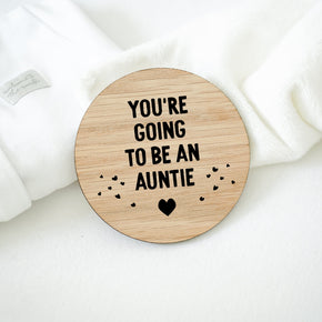 Personalised New Auntie Announcement Plaque, Pregnancy Reveal Sister, Baby Reveal Gift, Wooden Plaque, Baby Sign, New Niece Nephew Gift,