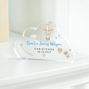 Personalised Christening Gift, Cloud Baby Plaque, Christening Keepsake Gift, Gift for New Baby, Baptised Gift, Dedicated Gifts