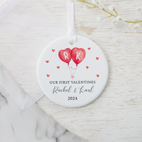 Personalised Our First Valentines Gift, Valentines Ornament Keepsake, 1st Valentines Together, Gift for Boyfriend Girlfriend